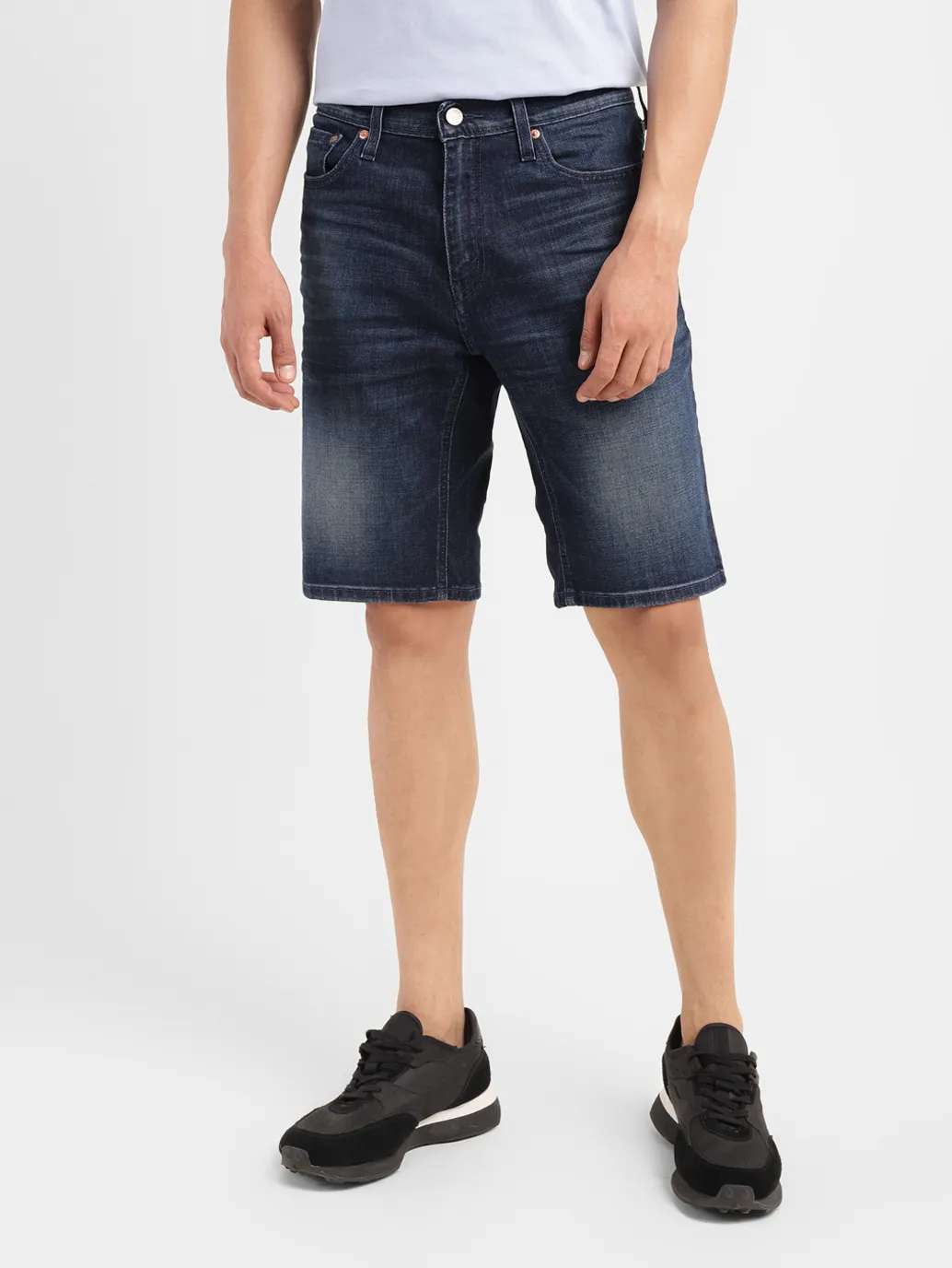 Men's Dark Indigo Regular Fit Shorts - Image 2