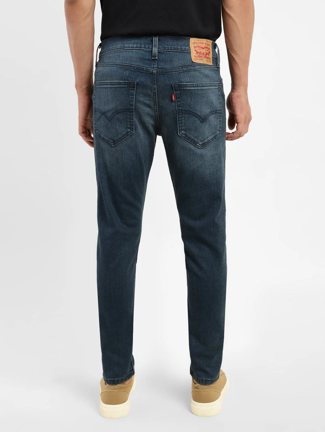 Men's Blue Skinny Fit Mid Rise Jeans - Image 3