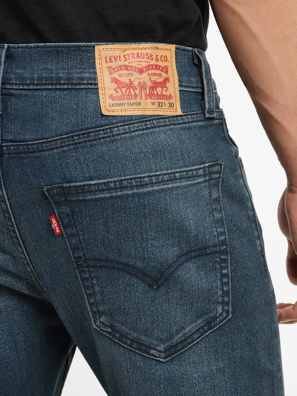 Men's Blue Skinny Fit Mid Rise Jeans - Image 6