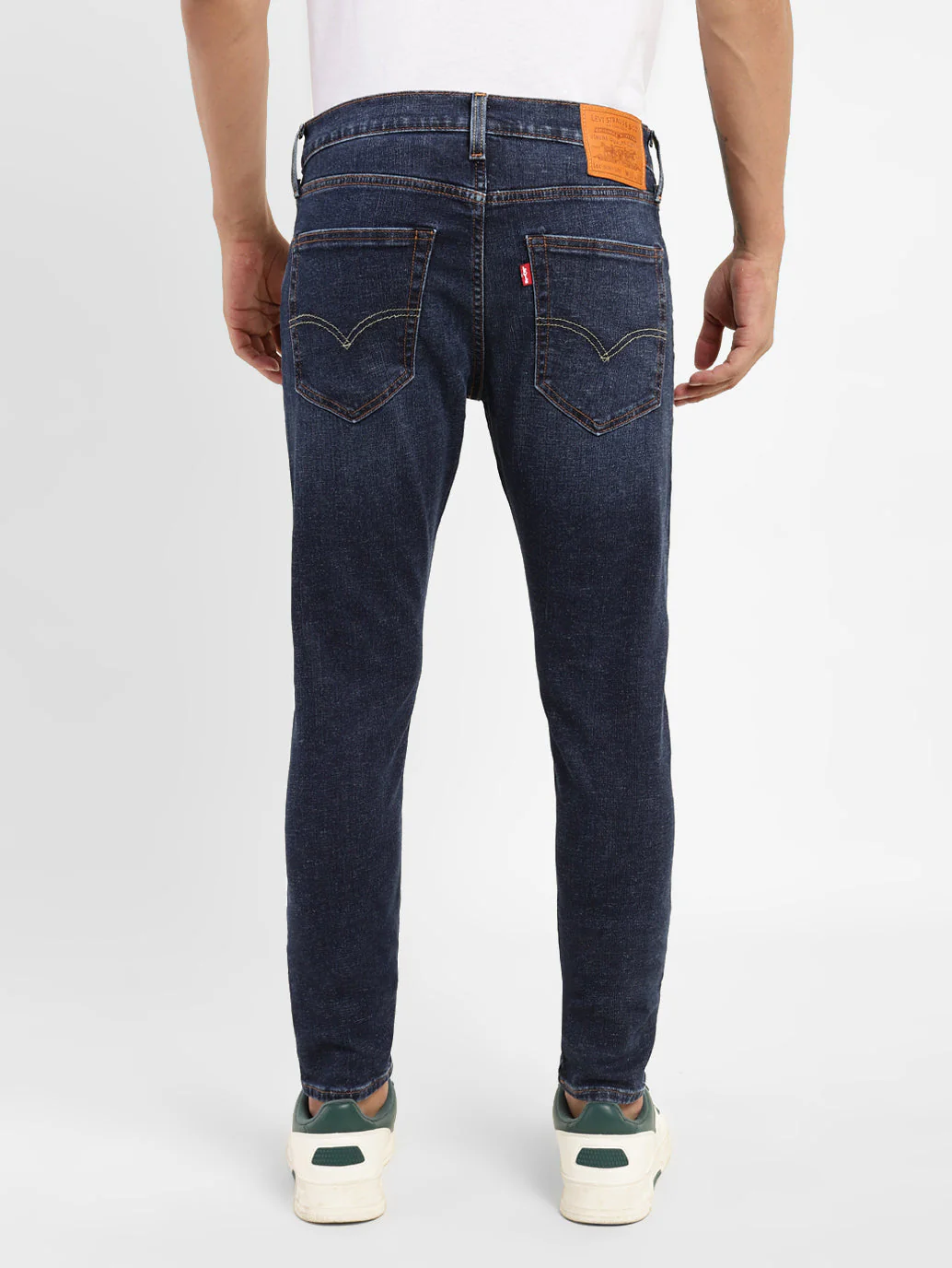 Men's Blue Skinny Fit Mid Rise Jeans - Image 3