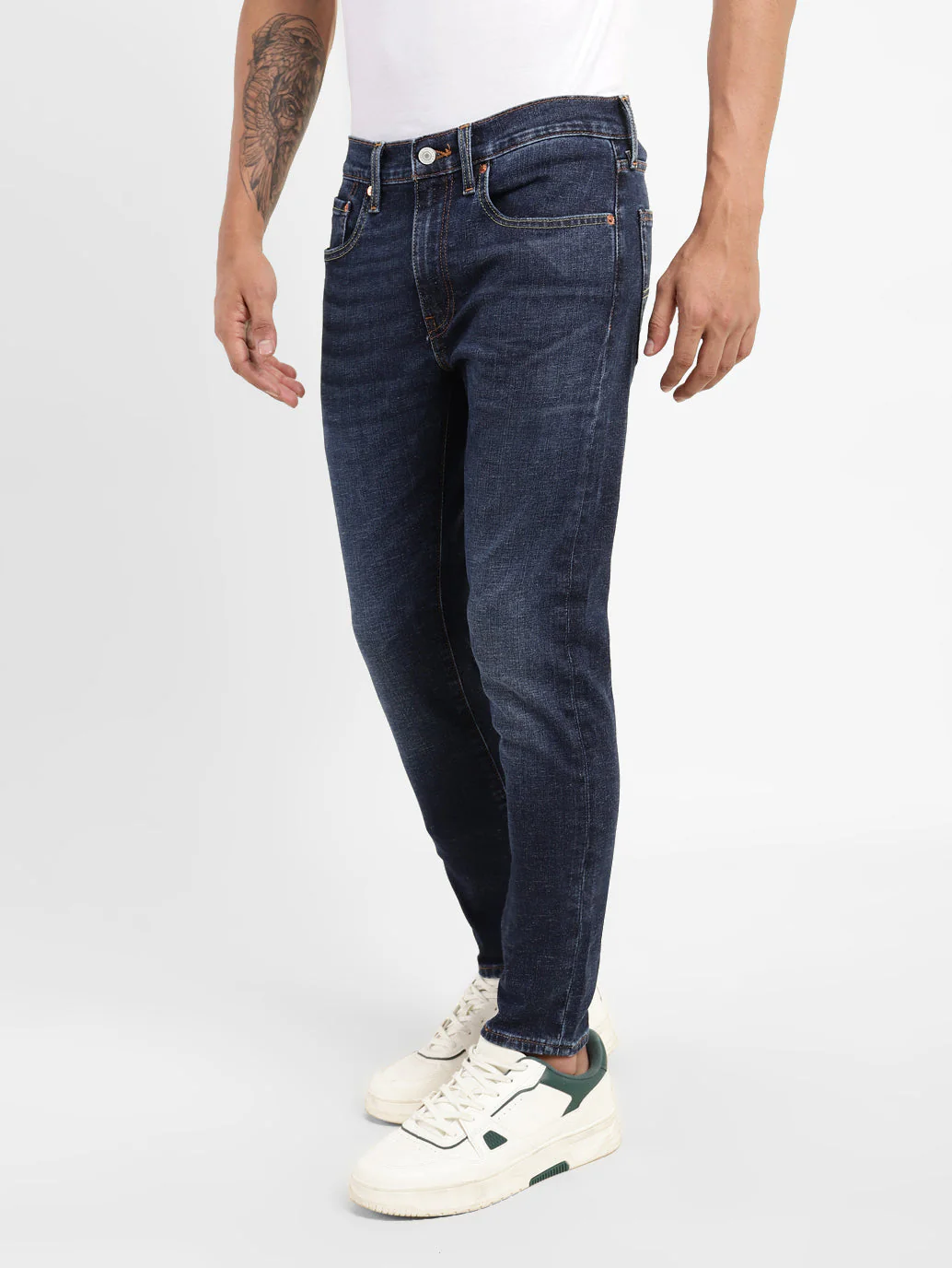 Men's Blue Skinny Fit Mid Rise Jeans - Image 4