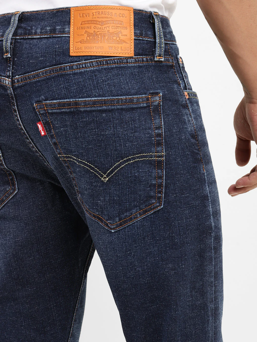 Men's Blue Skinny Fit Mid Rise Jeans - Image 6