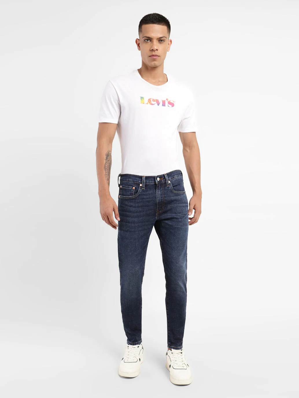 Men's Blue Skinny Fit Mid Rise Jeans - Image 7