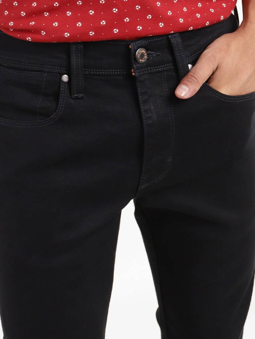 Men's Blue Skinny Fit Mid Rise Jeans - Image 5