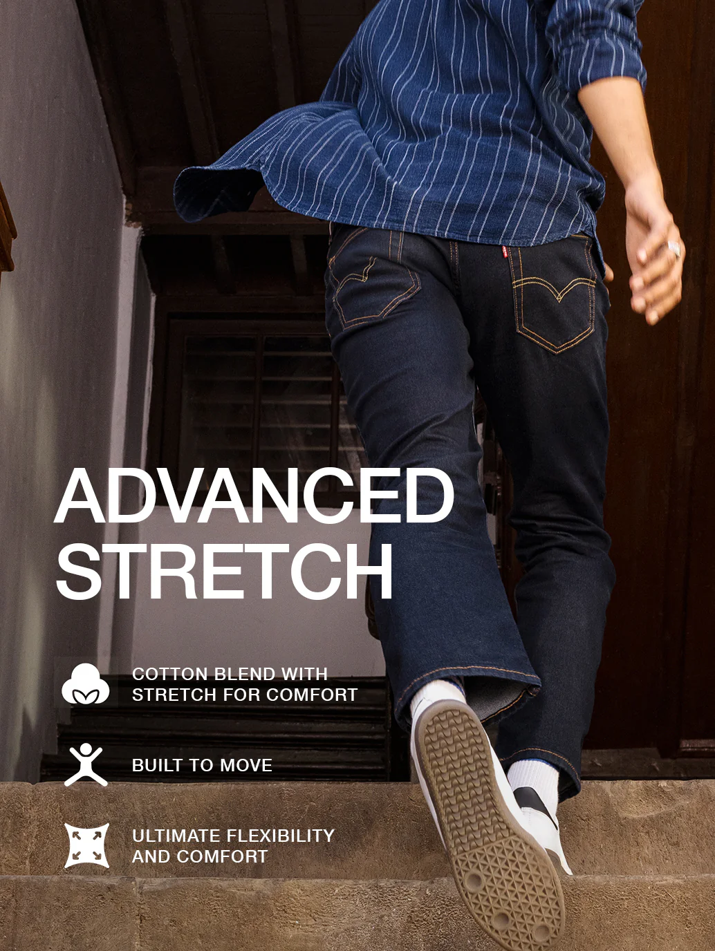 Men's Blue Skinny Fit Mid Rise Jeans - Image 7