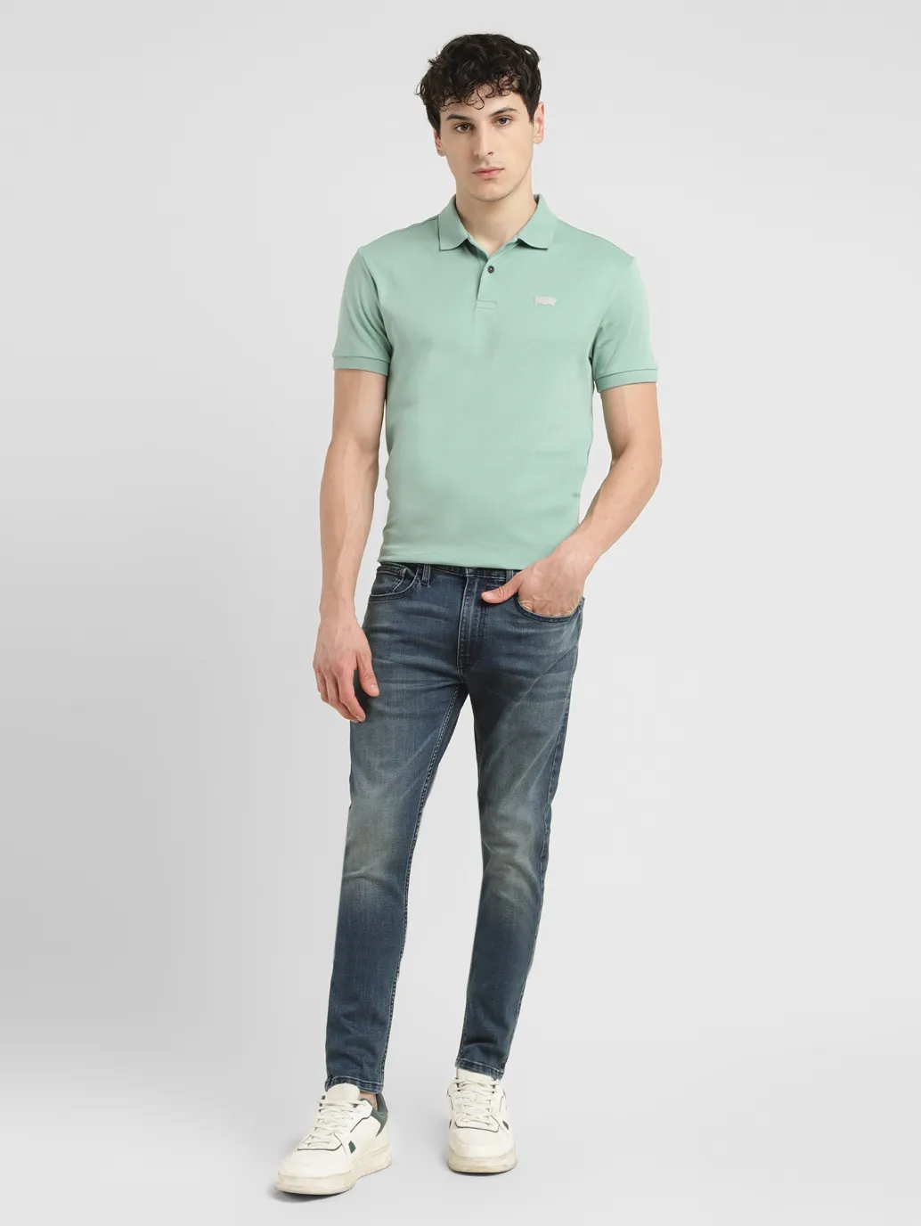 Men's Blue Skinny Fit Mid Rise Jeans - Image 8