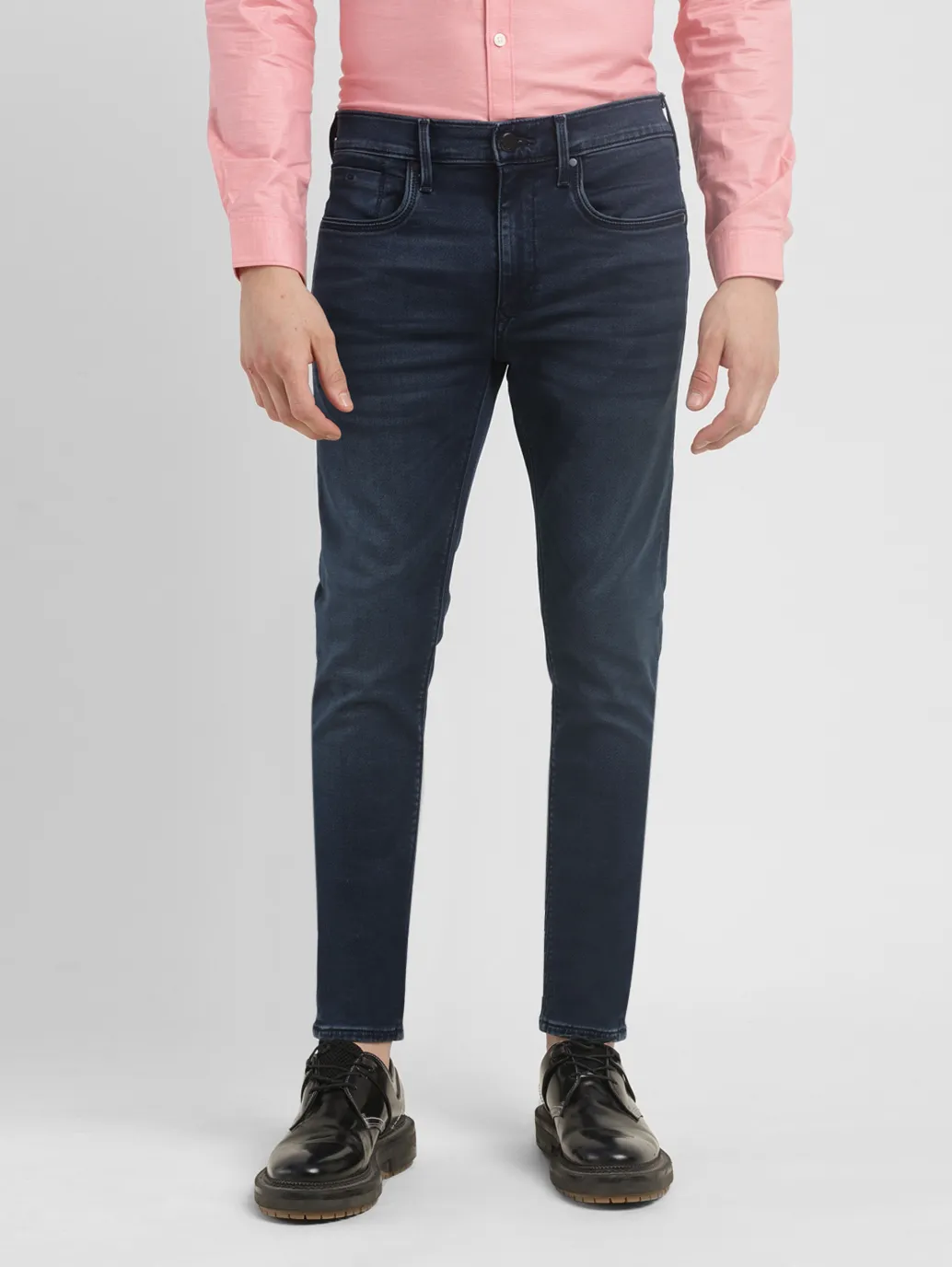 Men's Redloop Blue Skinny Fit Mid Rise Jeans - Image 2