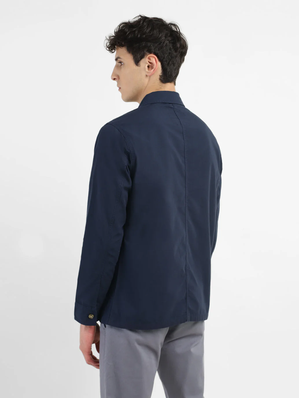 Men's Solid Full Sleeve Shacket - Image 3