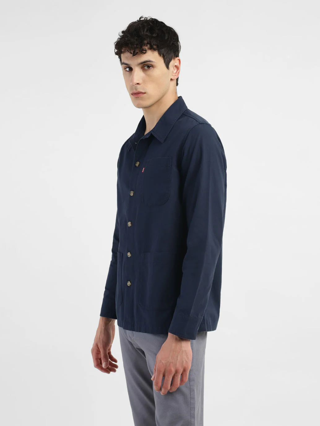 Men's Solid Full Sleeve Shacket - Image 4