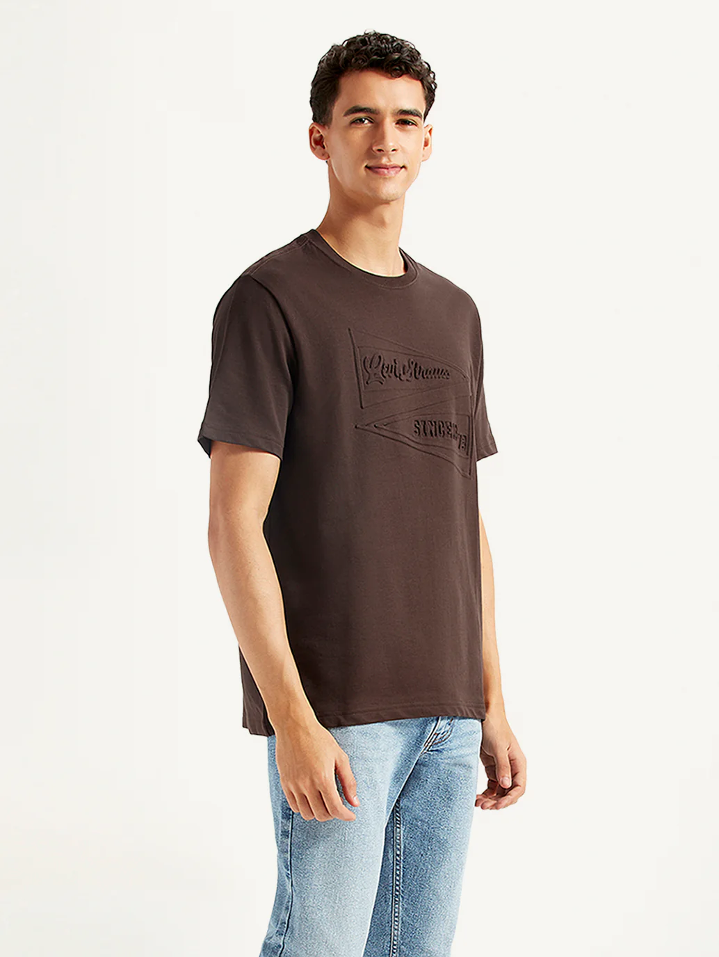 Men's Embossed Crew Neck T-shirt - Image 5
