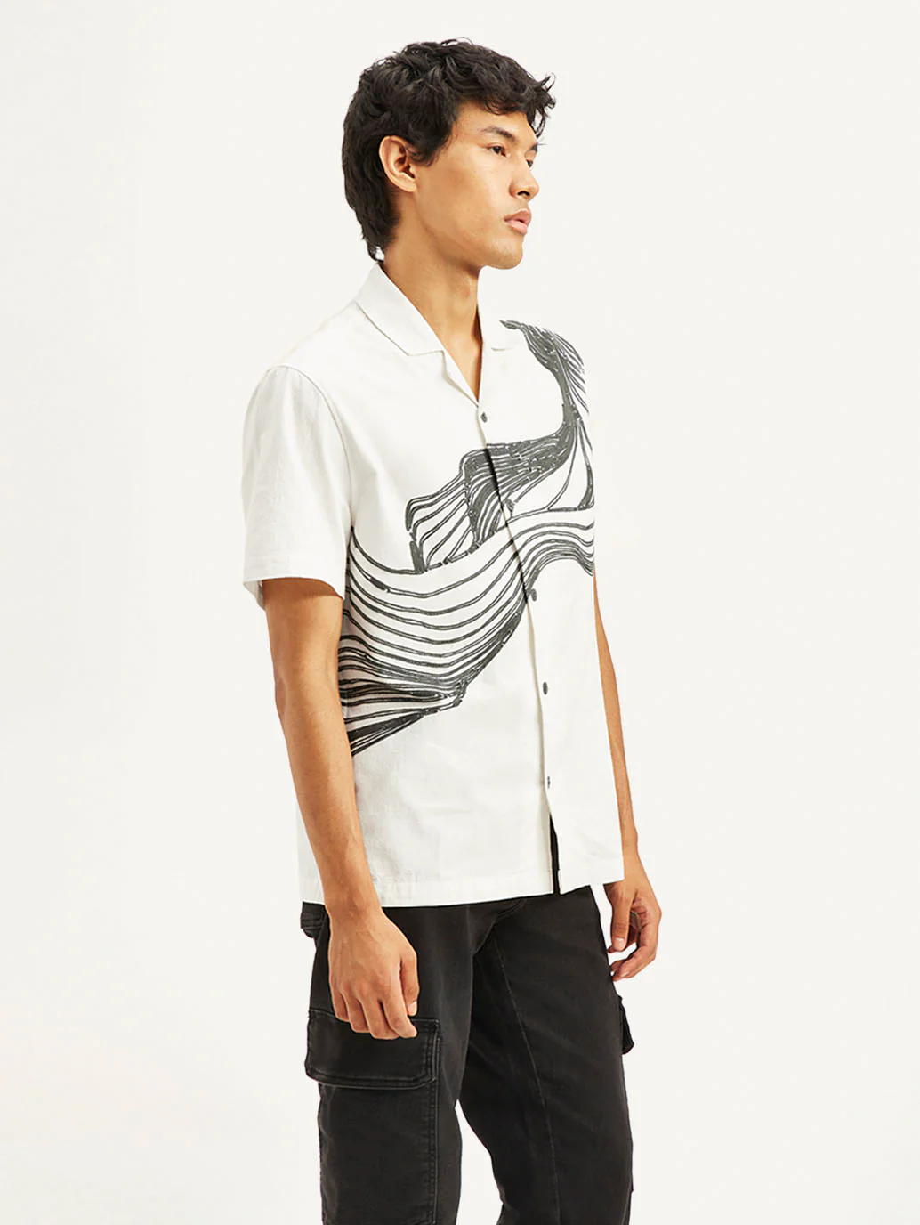 Men's Resort Collar Embroidered Regular Fit Shirt - Image 6