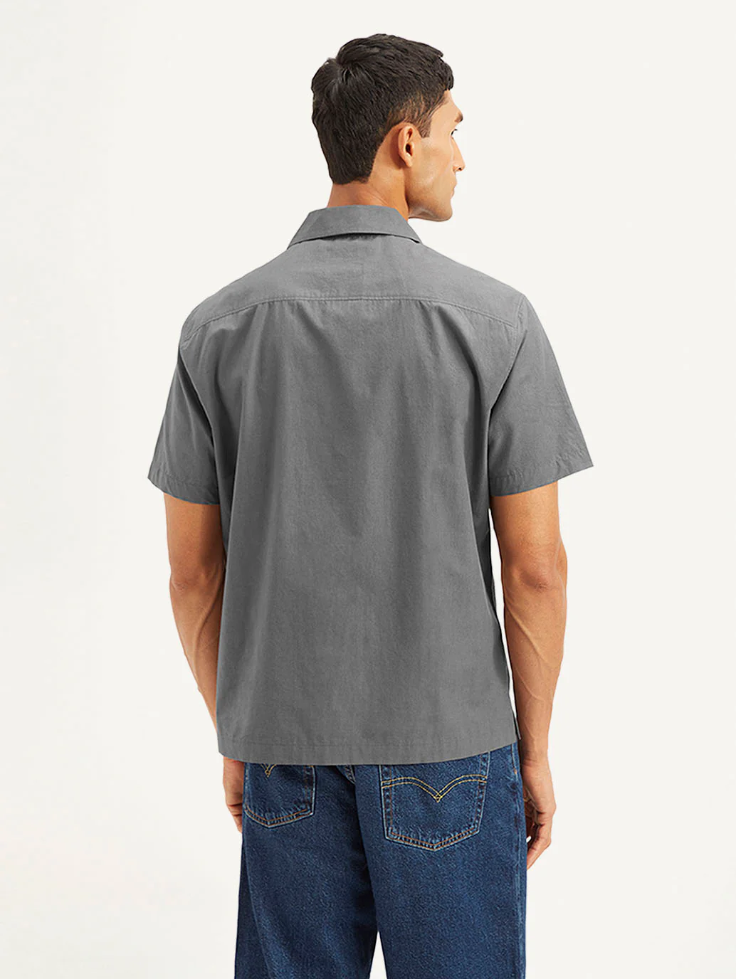 Men's Resort Collar Embroidered Regular Fit Shirt - Image 4