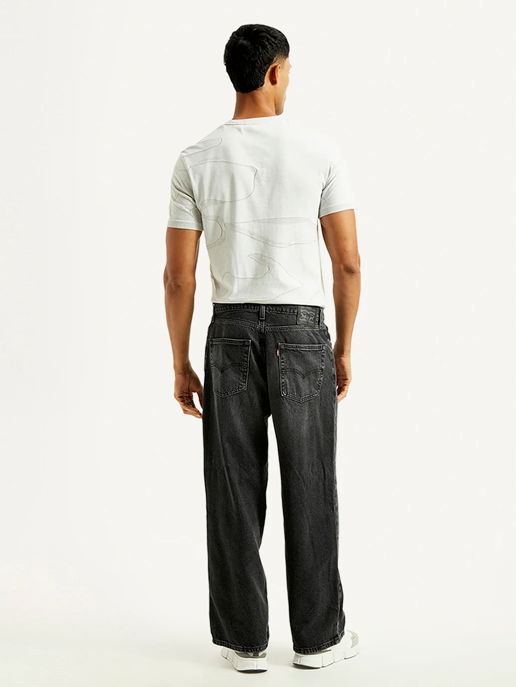 Men's Extra Baggy Fit Wide Leg Charcoal Grey Jeans - Image 4