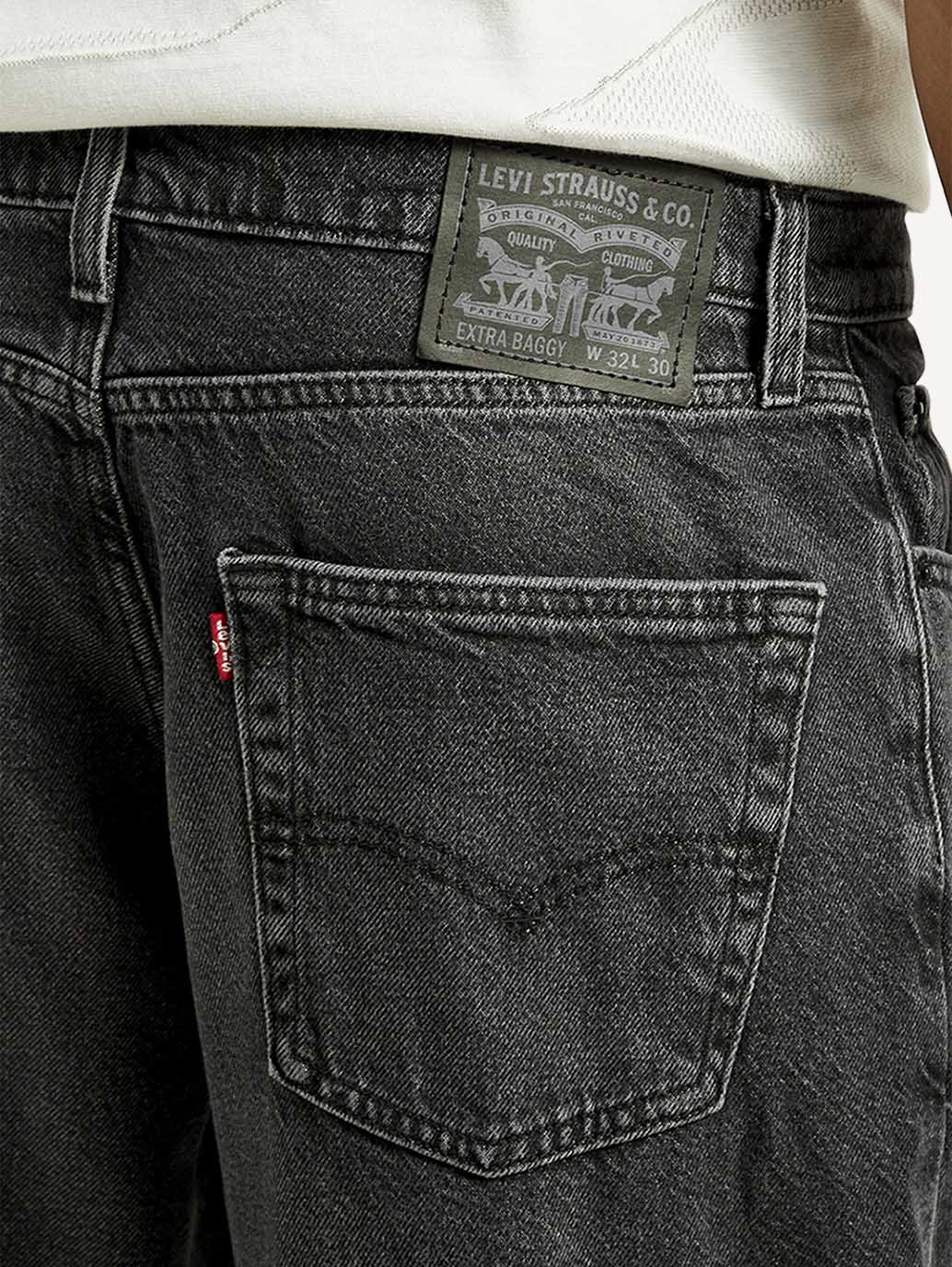 Men's Extra Baggy Fit Wide Leg Charcoal Grey Jeans - Image 5