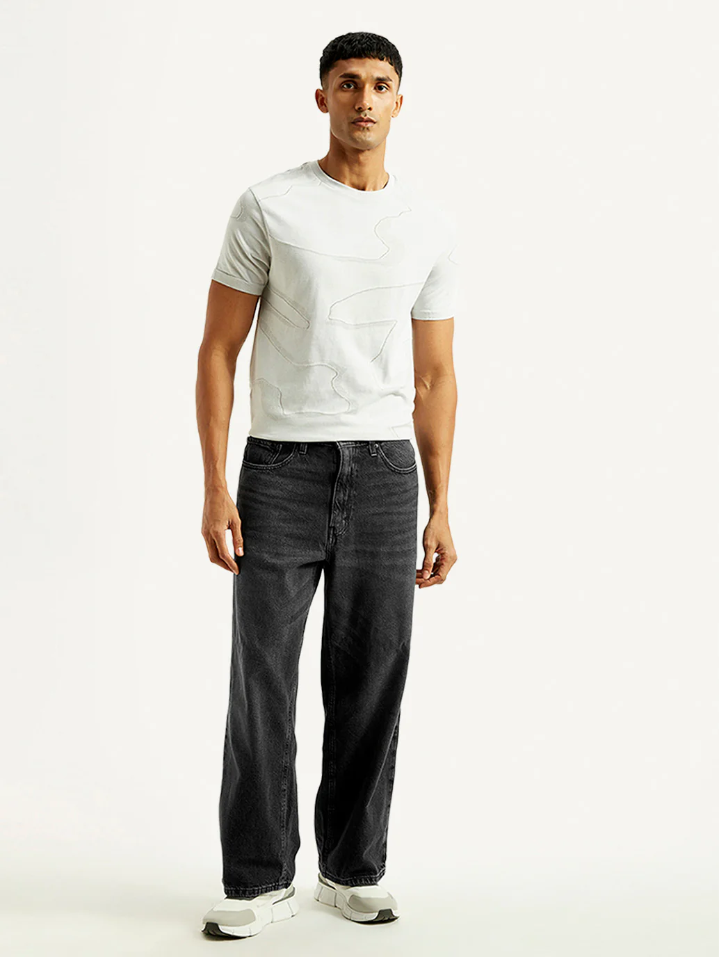 Men's Extra Baggy Fit Wide Leg Charcoal Grey Jeans - Image 7