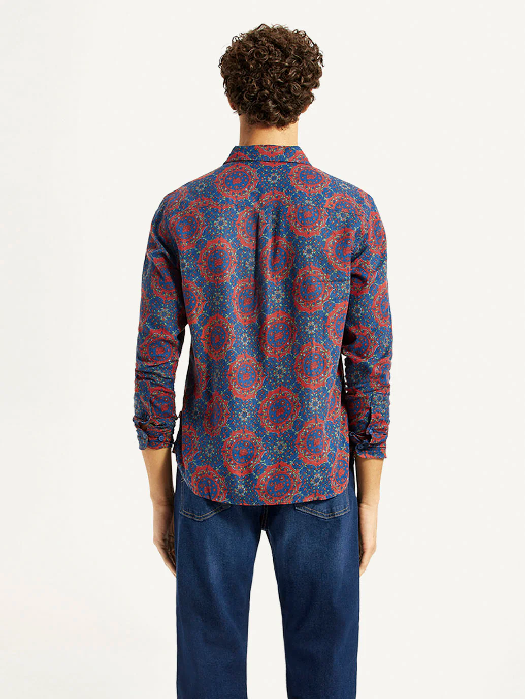 Men's Printed Multicolor Slim Fit Shirt - Image 2
