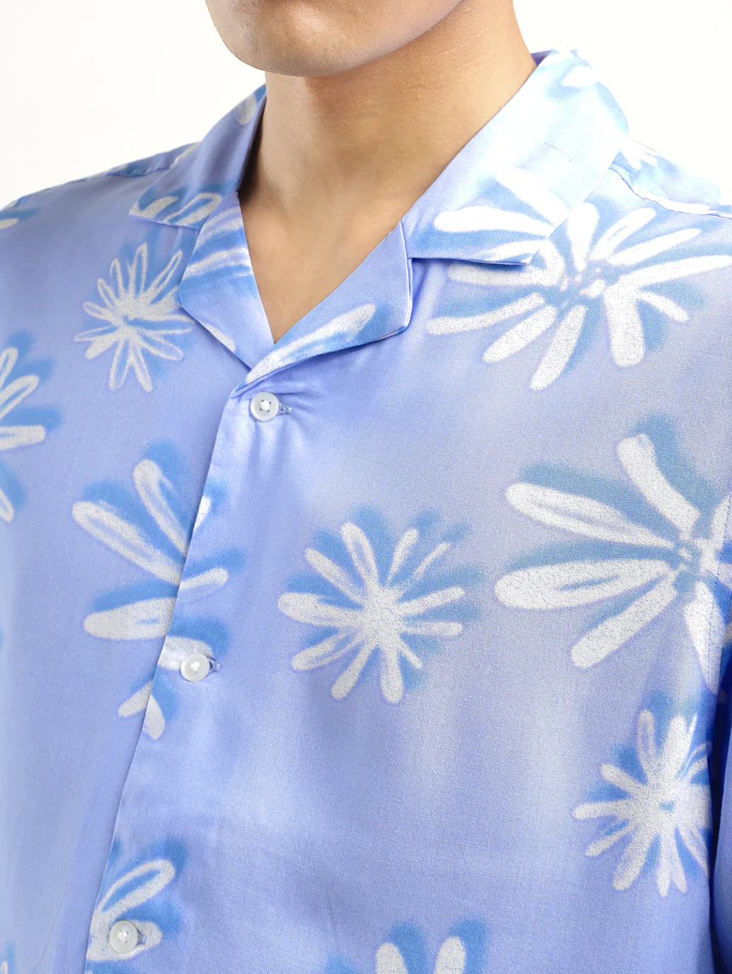 Men's Floral Print Camp Shirt - Image 3