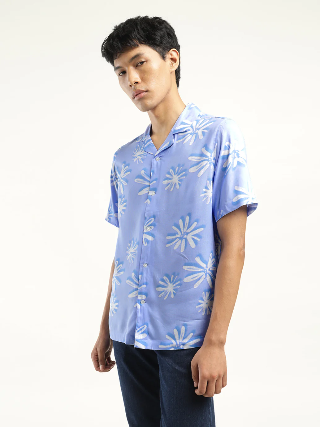 Men's Floral Print Camp Shirt - Image 5
