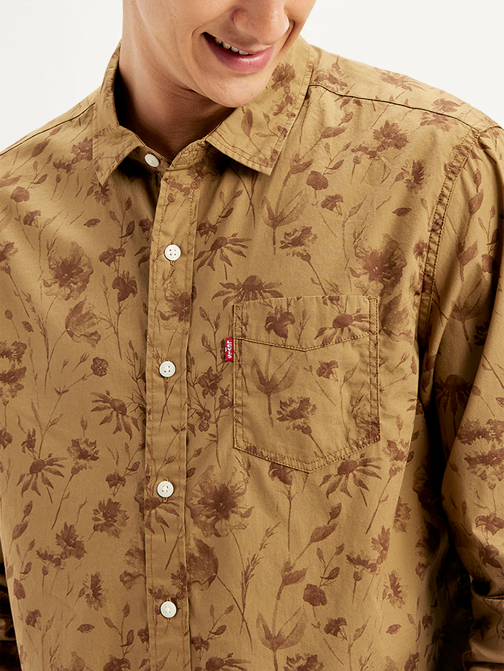 Men's Floral Print Slim Fit Shirt - Image 5
