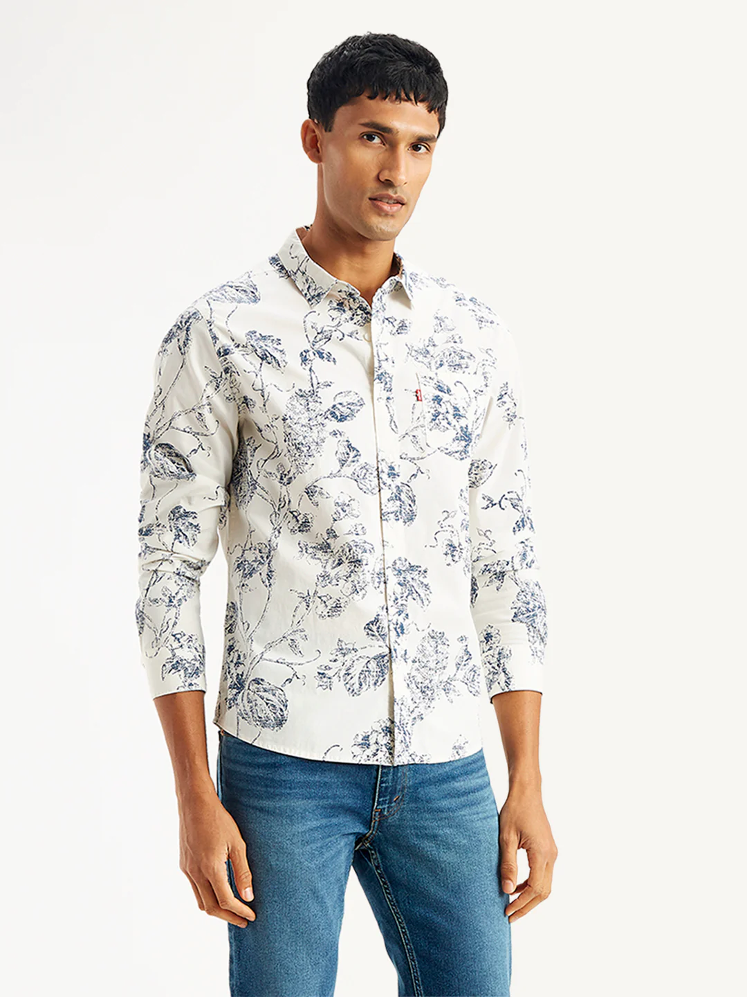 Men's Floral Print Slim Fit Shirt - Image 4