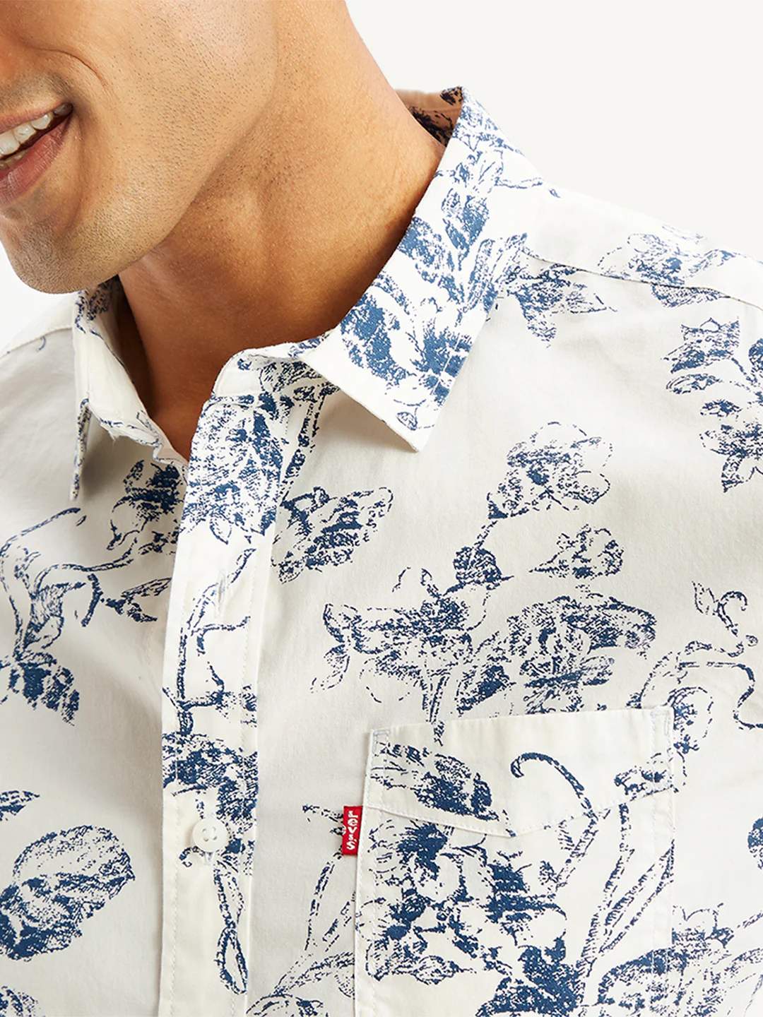 Men's Floral Print Slim Fit Shirt - Image 5