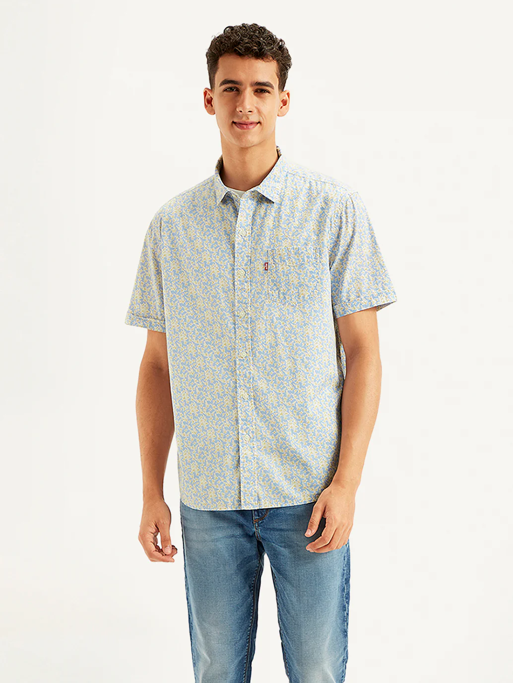 Men's Floral Print Slim Fit Shirt - Image 2