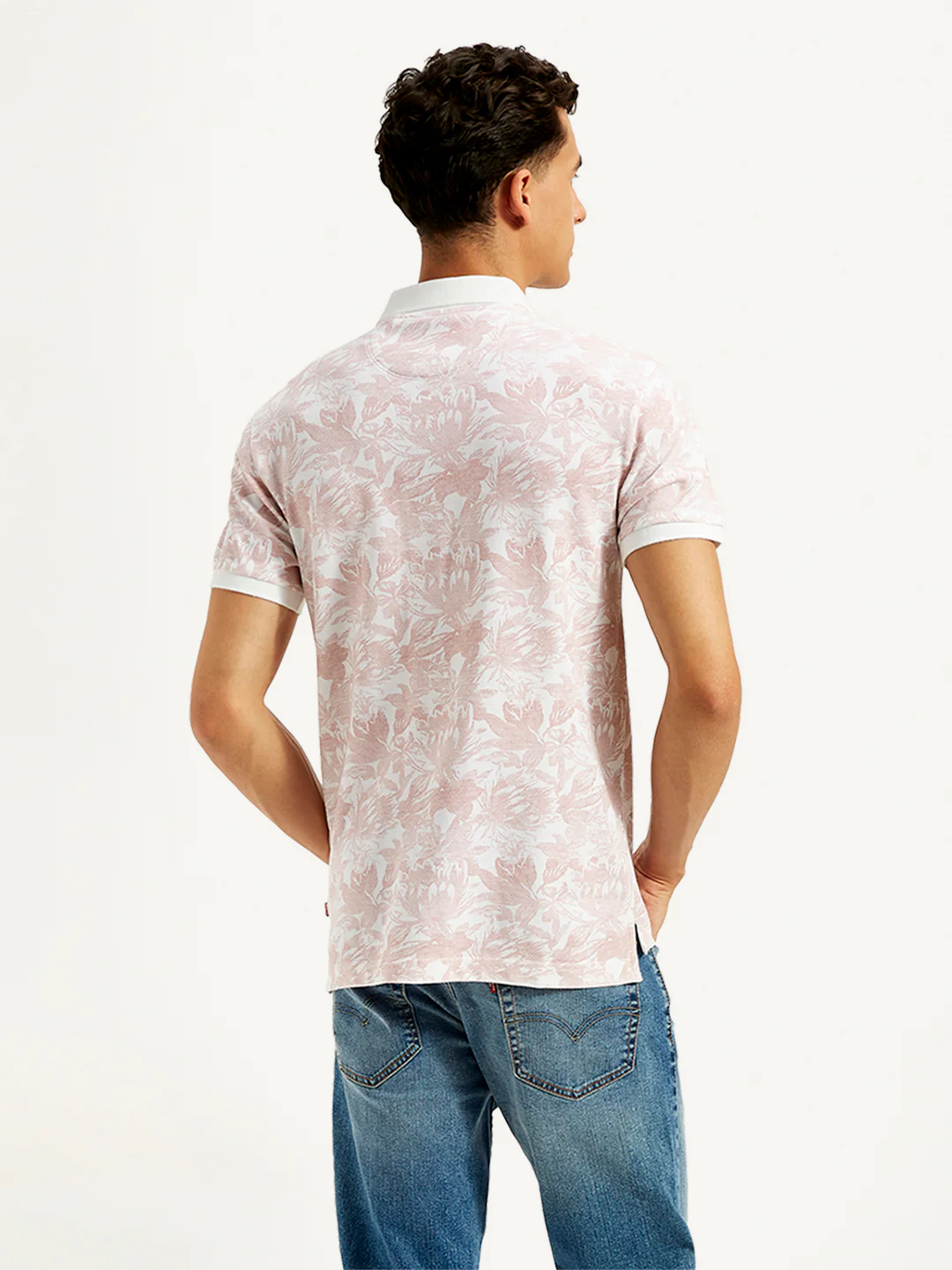 Men's Floral Print Slim Fit Polo T-Shirt - Image 3