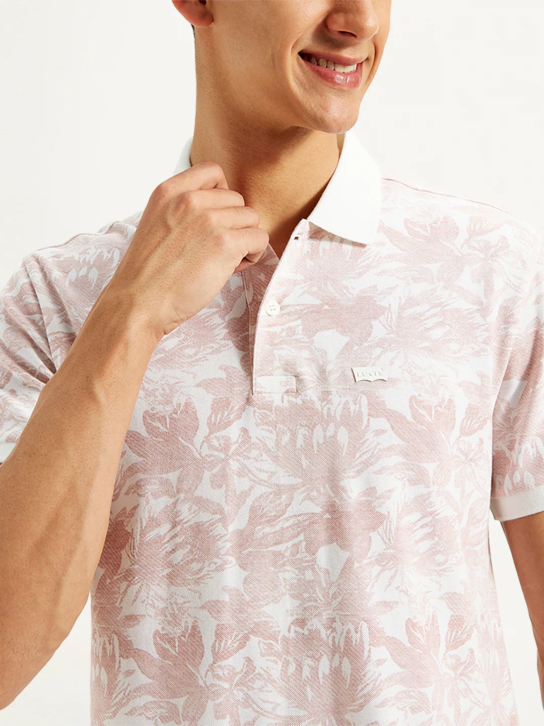 Men's Floral Print Slim Fit Polo T-Shirt - Image 5