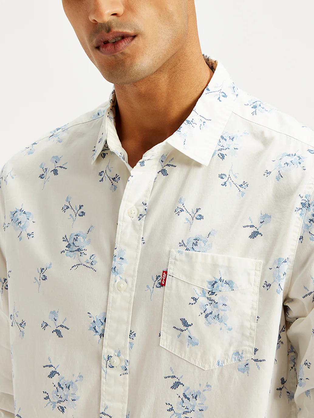 Men's Floral Print Slim Fit Shirt - Image 5