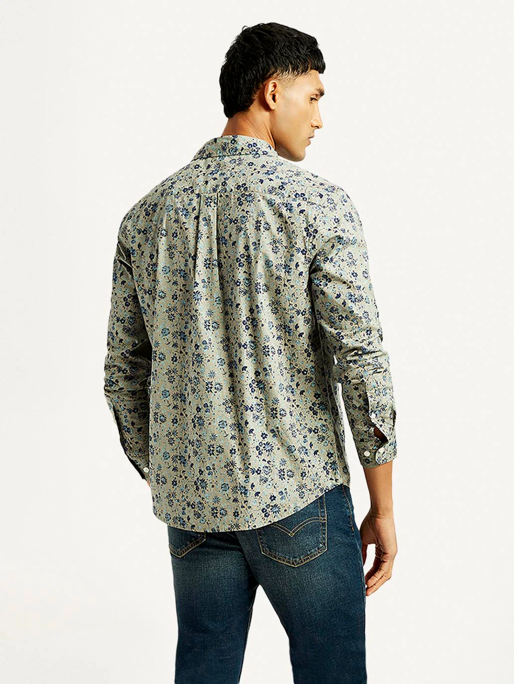 Men's Floral Print Slim Fit Shirt - Image 3