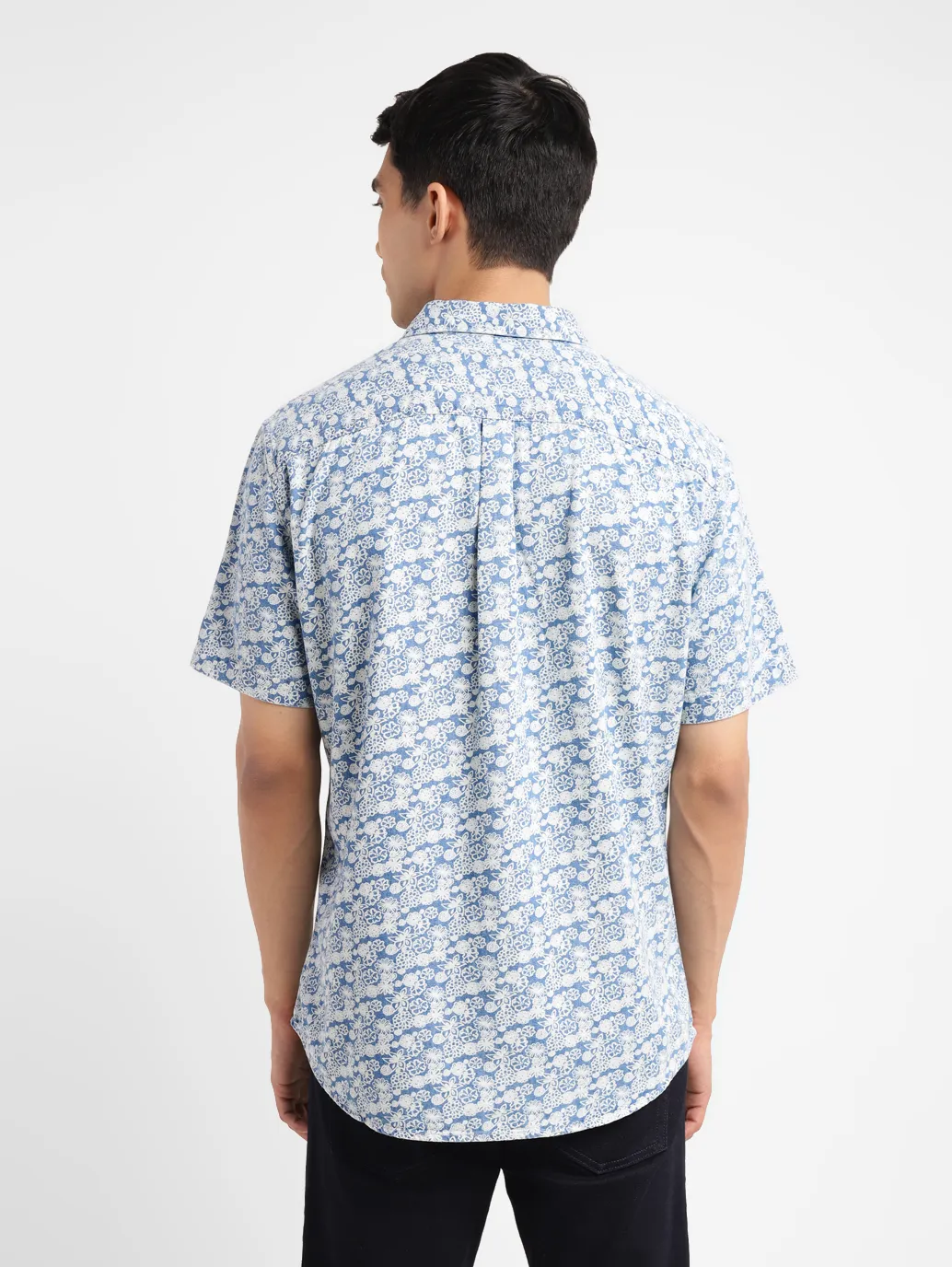 Men's Floral Print Slim Fit Shirt - Image 3