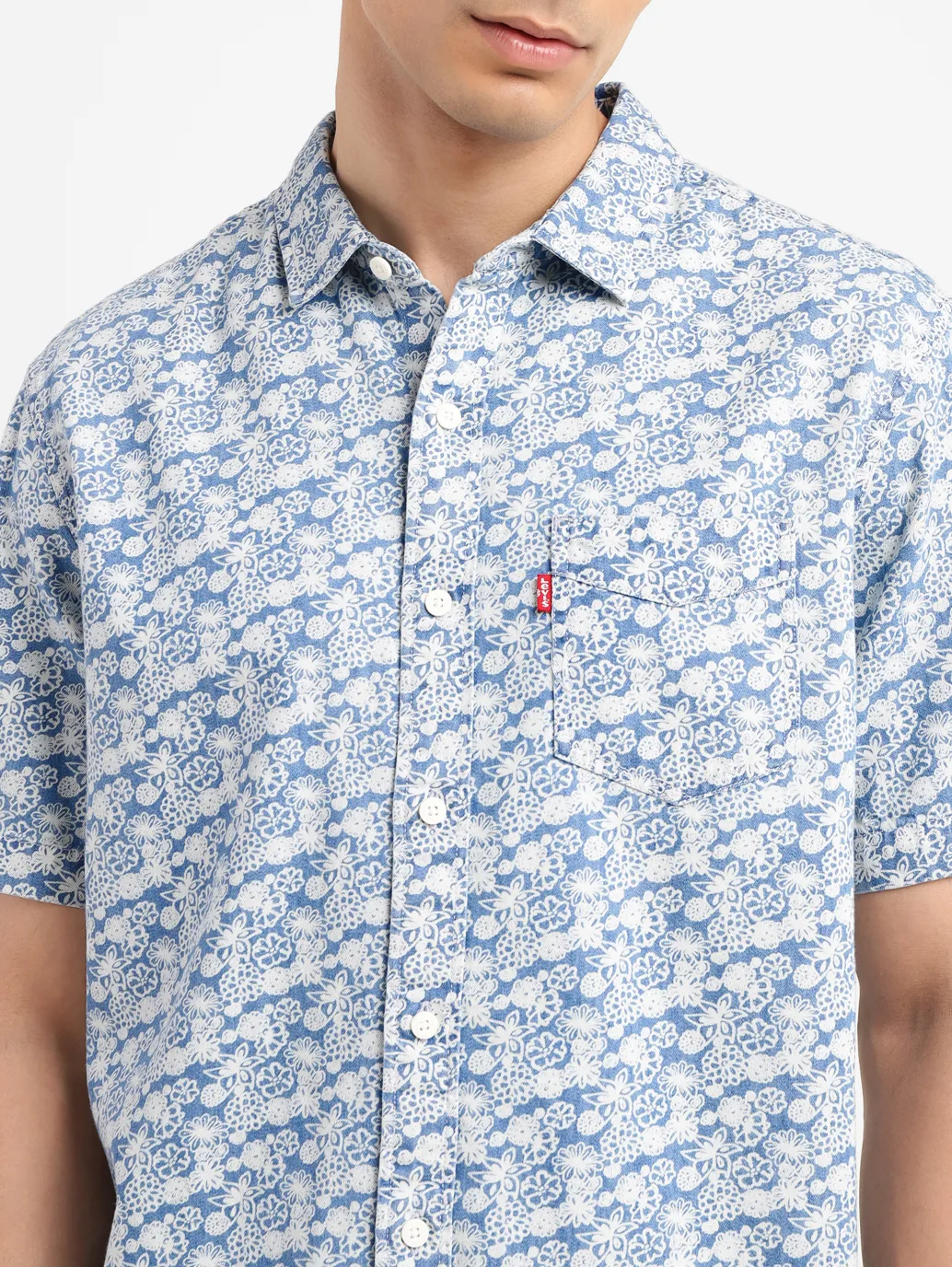 Men's Floral Print Slim Fit Shirt - Image 4