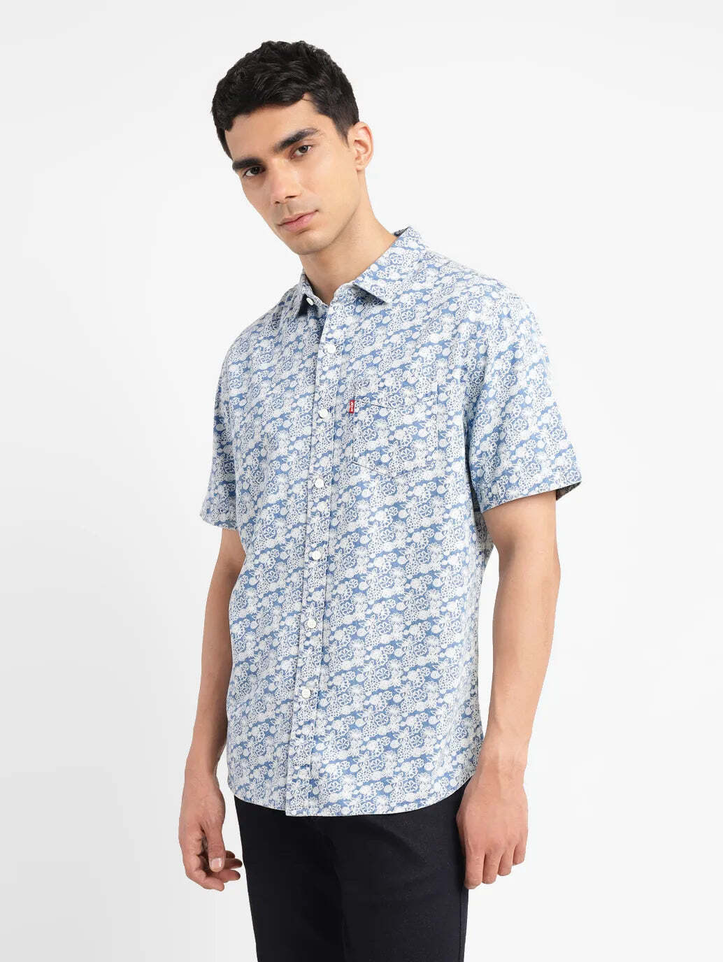 Men's Floral Print Slim Fit Shirt - Image 6