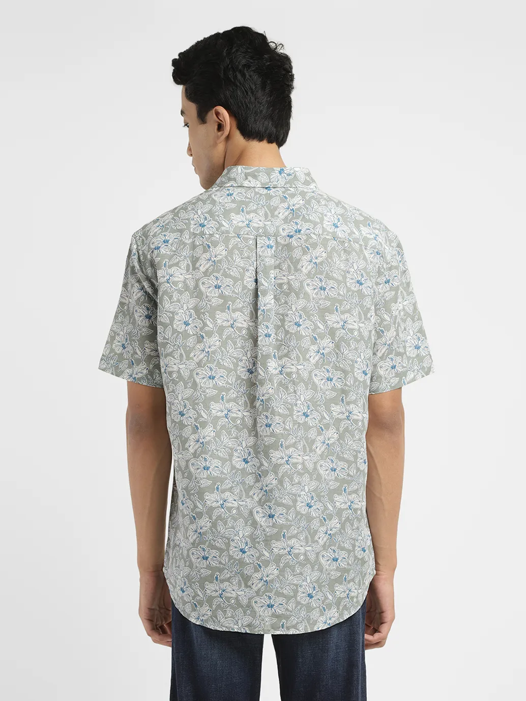 Men's Floral Print Slim Fit Shirt - Image 3