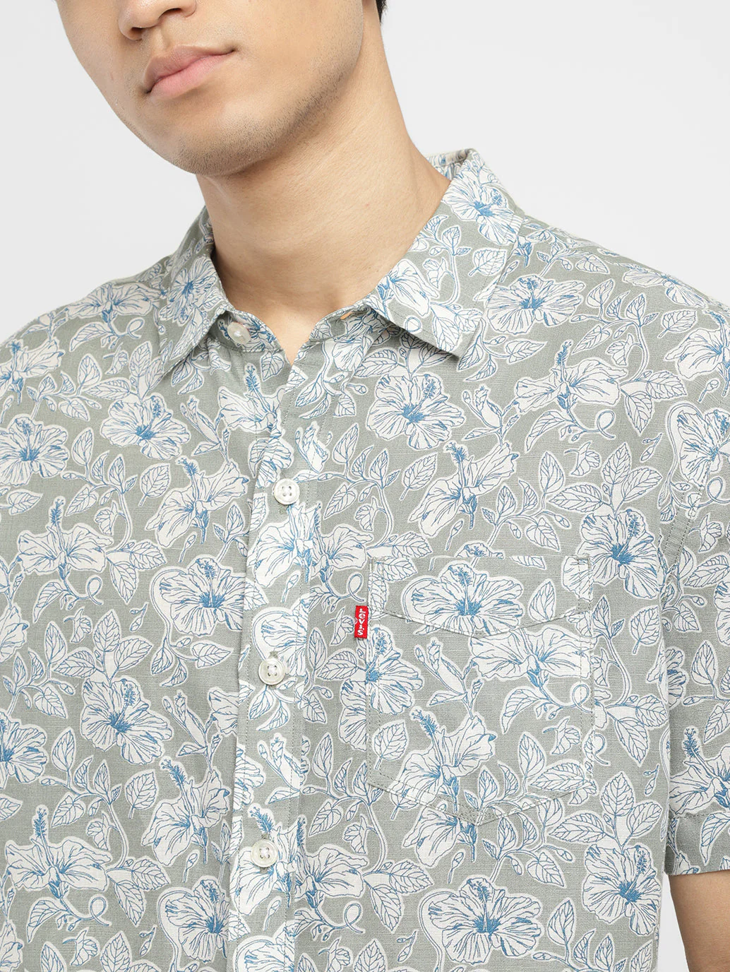 Men's Floral Print Slim Fit Shirt - Image 4