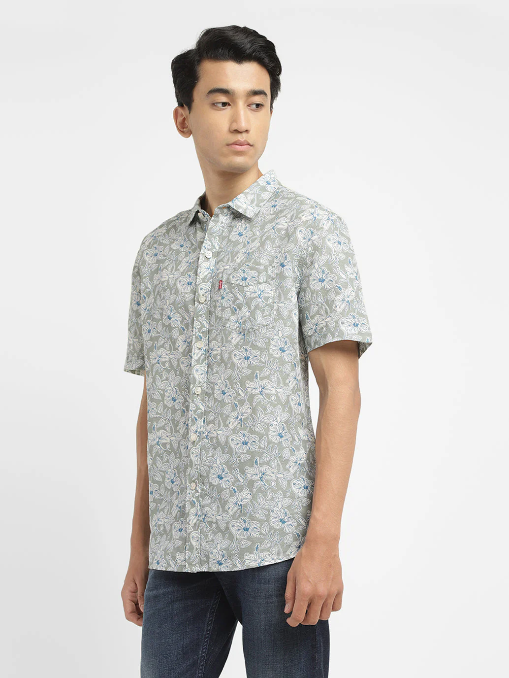 Men's Floral Print Slim Fit Shirt - Image 5