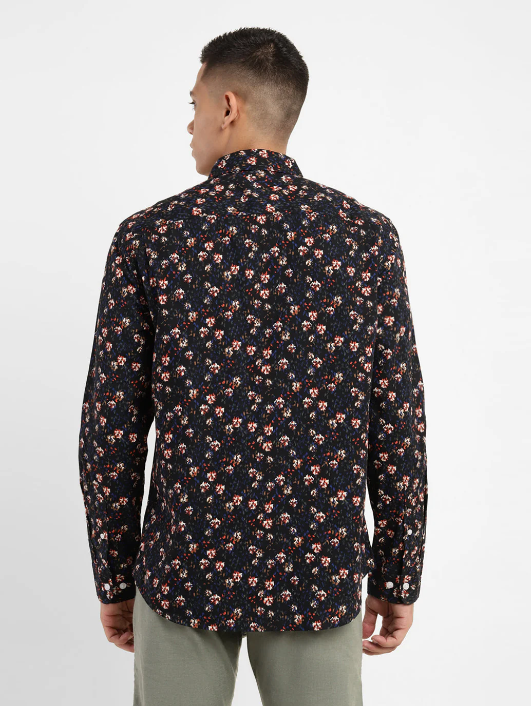 Men's Floral Print Slim Fit Shirt - Image 3