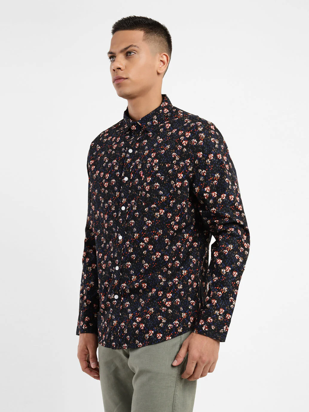 Men's Floral Print Slim Fit Shirt - Image 4