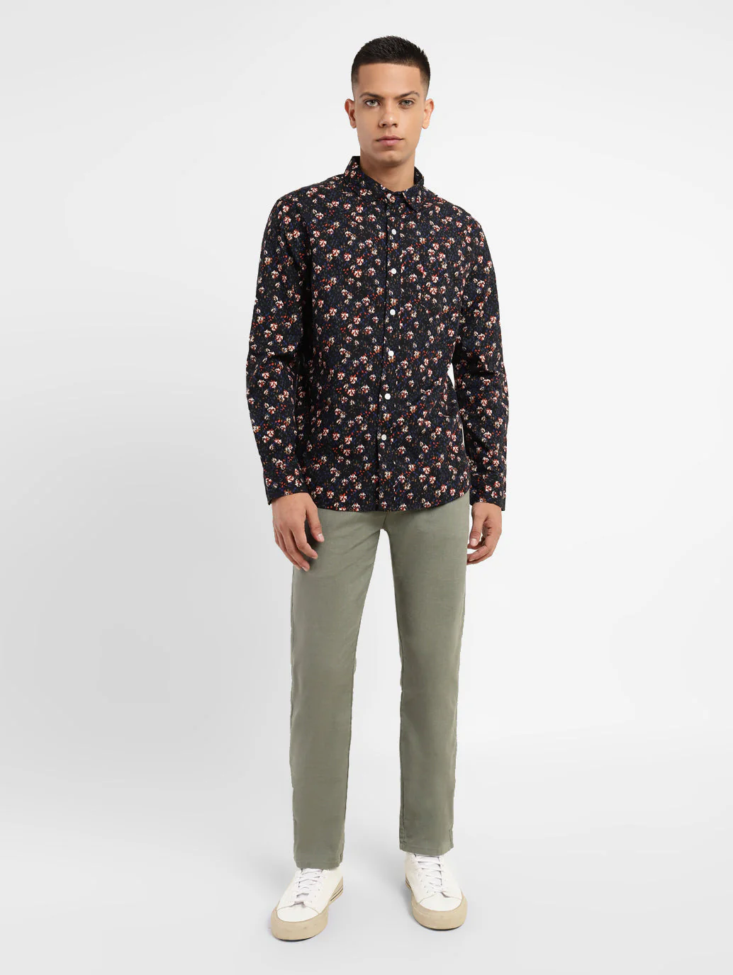Men's Floral Print Slim Fit Shirt - Image 6