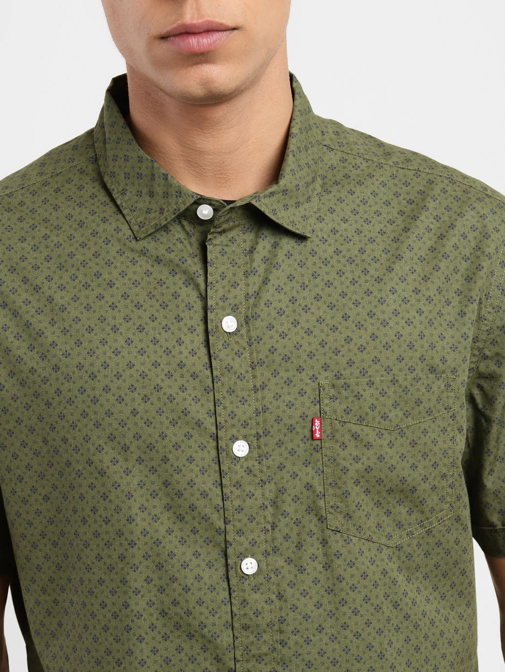 Men's Geometric Print Slim Fit Shirt - Image 5