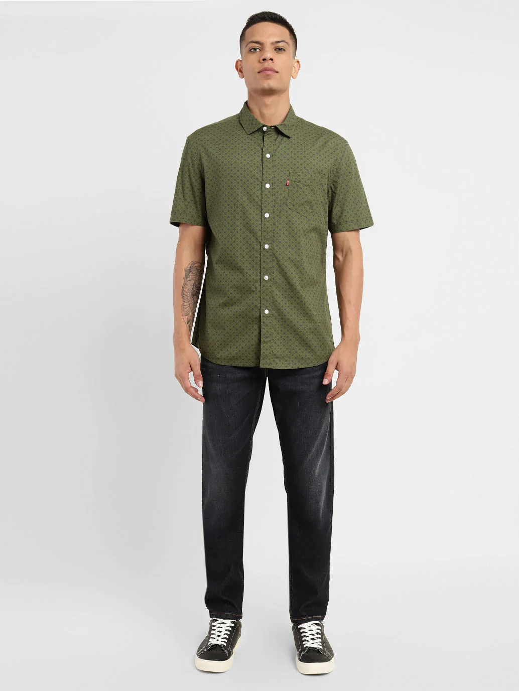 Men's Geometric Print Slim Fit Shirt - Image 6