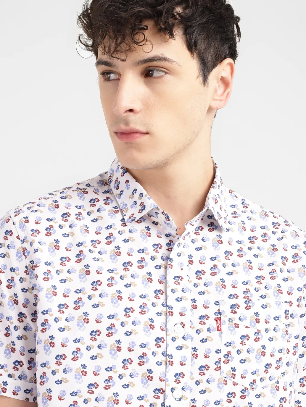 Men's Floral Print Slim Fit Shirt - Image 5