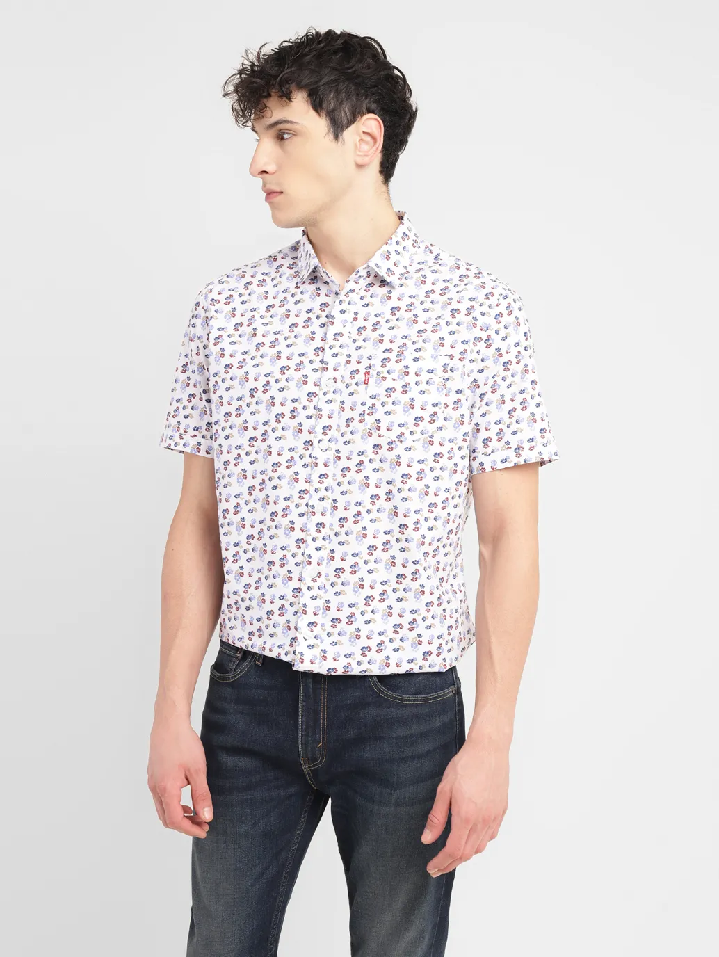 Men's Floral Print Slim Fit Shirt - Image 6