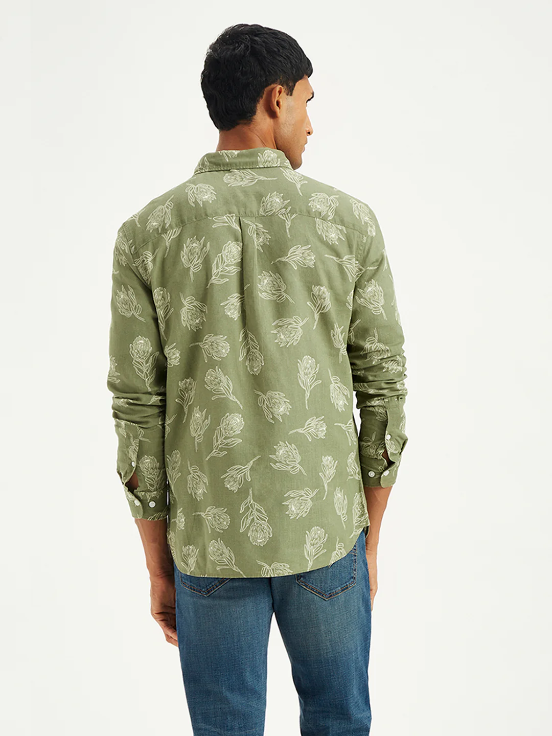 Men's Floral Print Slim Fit Shirt - Image 3