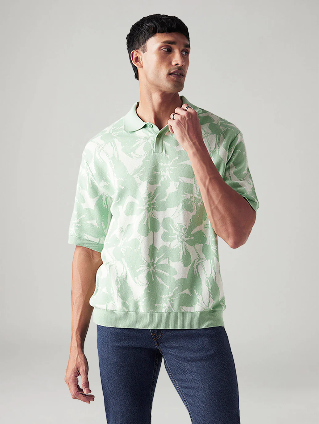 Men's Floral Regular Fit T-Shirt - Image 2