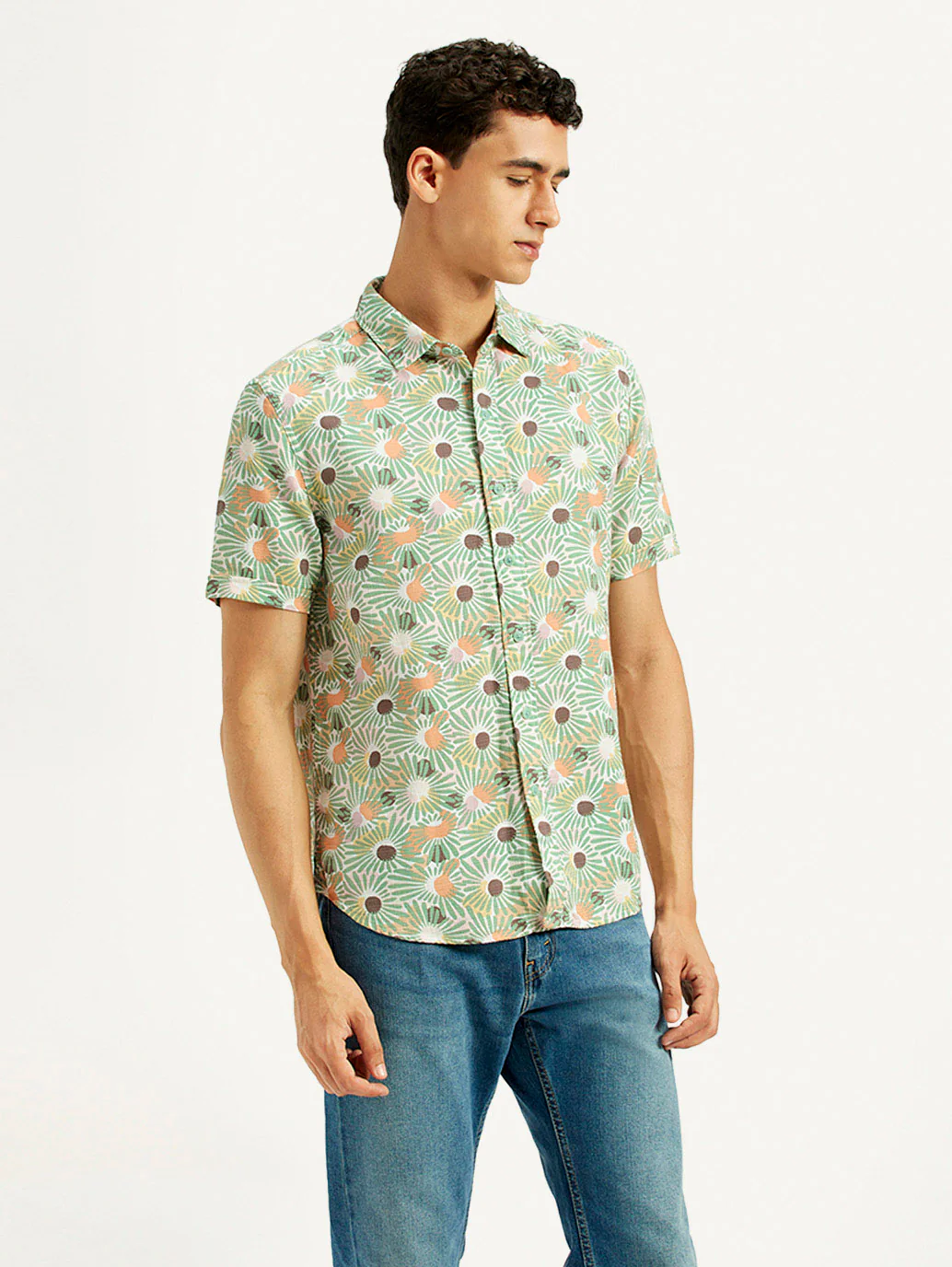 Men's Floral Slim Fit Shirt - Image 3