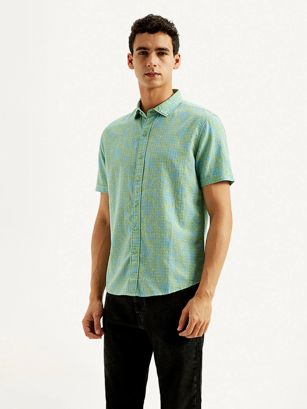 Men's Floral Slim Fit Shirt - Image 4