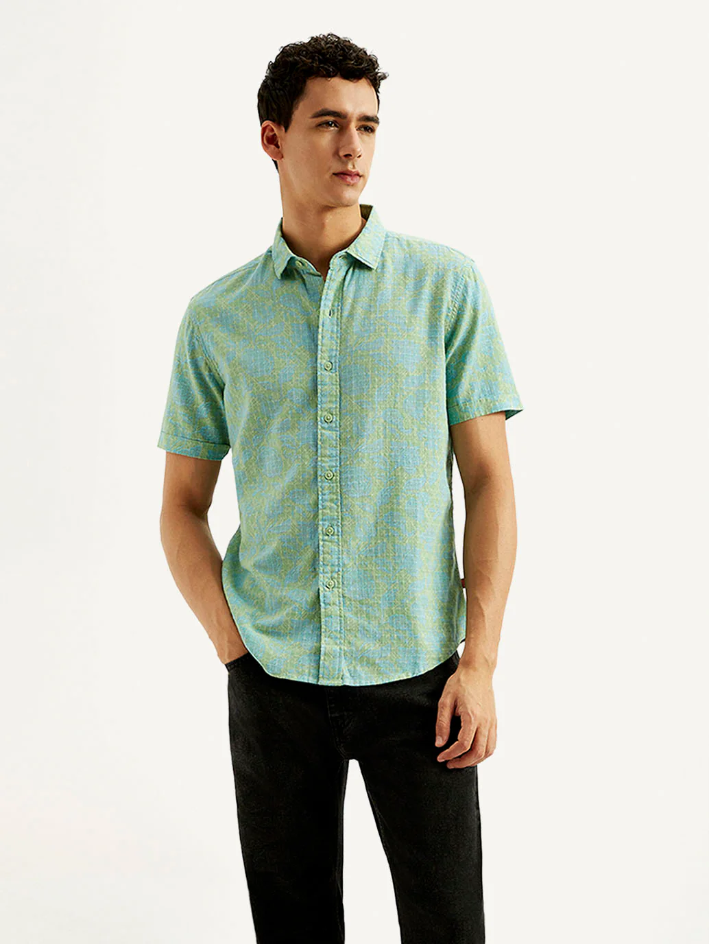 Men's Floral Slim Fit Shirt - Image 5