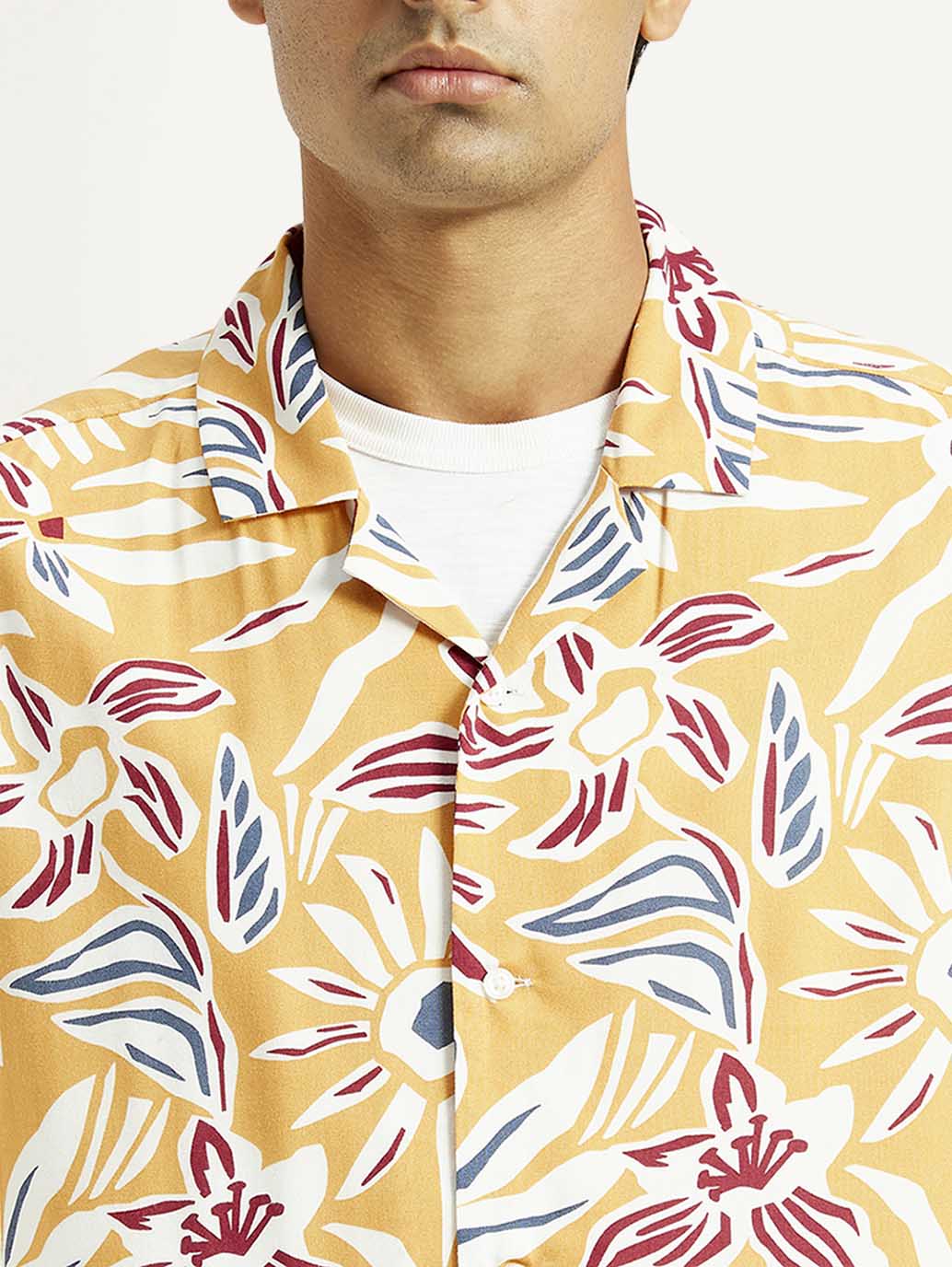 Men's Floral Multi Color Camp Shirt - Image 3