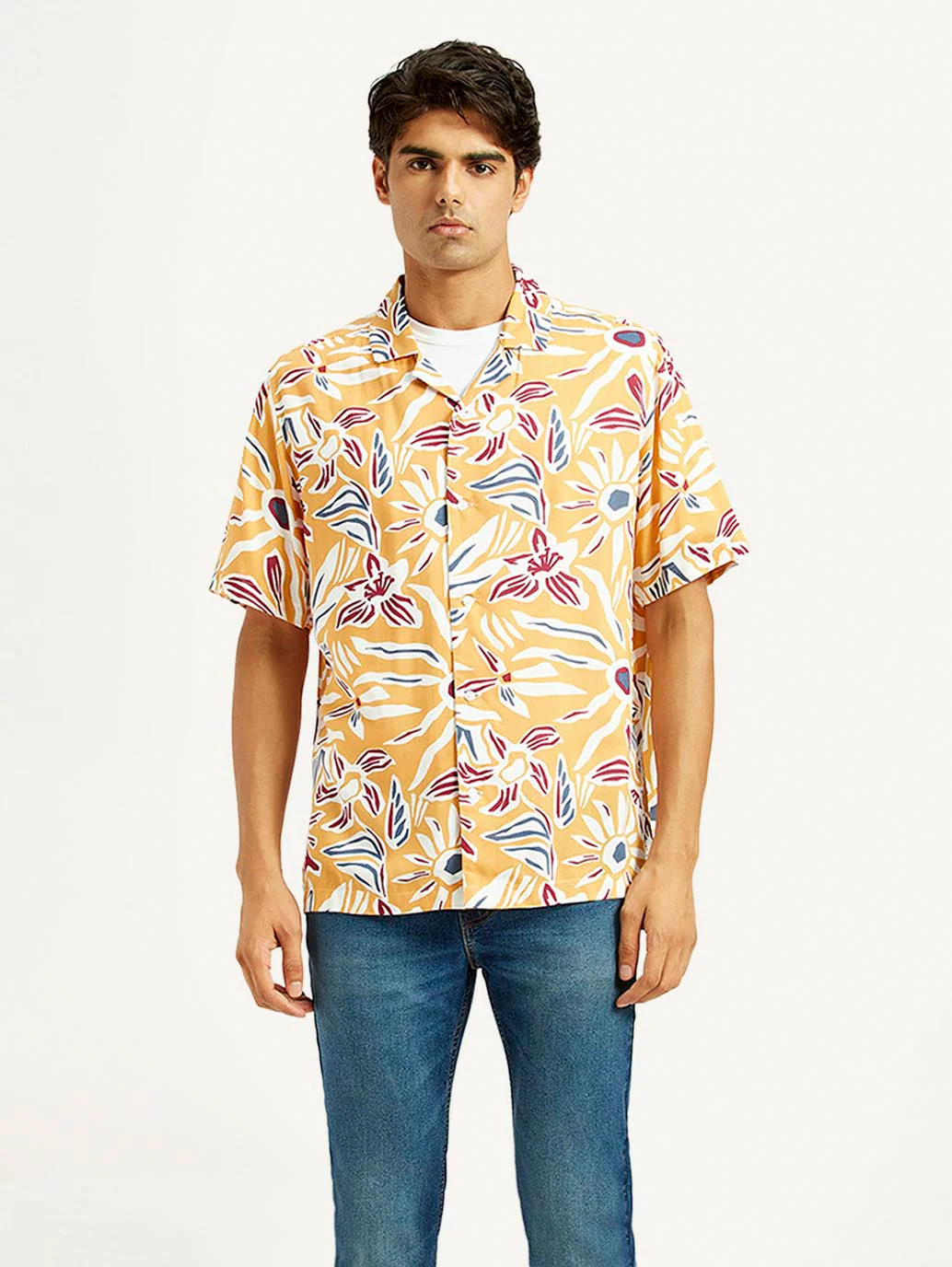 Men's Floral Multi Color Camp Shirt - Image 5